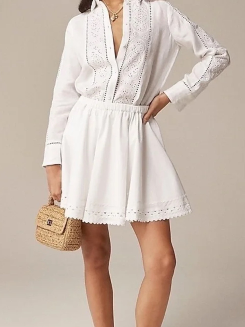 Jcrew Ric Rac Hem Cotton Skirt - Picture 1 of 6